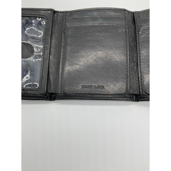 Fossil Wallet Black Genuine Leather Trifold ID &‎ Card Slots - Picture 10 of 11